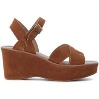 Kork Ease Ava suede leather wedge sandal women\'s Sandals in brown