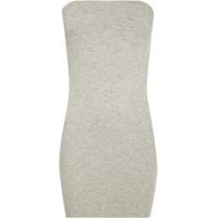 konata basic boobtube bandeau mini dress grey