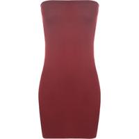 konata basic boobtube bandeau mini dress wine