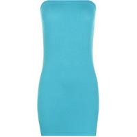 Konata Basic Boobtube Bandeau Mini Dress - Turquoise