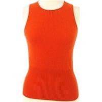 Kors Size 6 High Quality Soft and Luxurious Pure Cashmere Red Sleeveless Jumper
