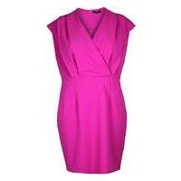 koko pink wrap over shift dress