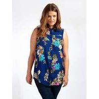 Koko Blue Floral Print Shirt