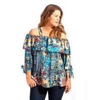 koko aztec bardot blouse