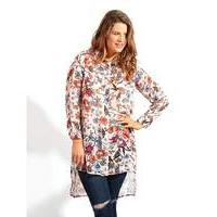 koko floral print longline shirt