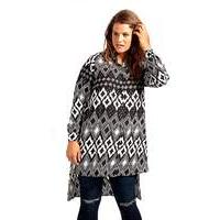 Koko Diamond Print Longline Shirt