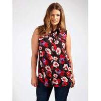 koko red floral print shirt