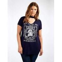 Koko Navy Rock \'n\' Roll Motif T-Shirt