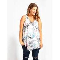 koko ivory butterfy print vest