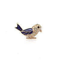 Korean Fashion Drill Oil Drip Bird Alloy Brooch