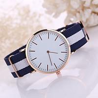 korean style fabric band white case analog quartz watch jewelry for me ...