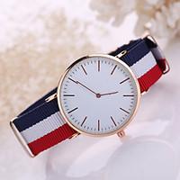 korean style fabric band white case analog quartz watch jewelry for me ...