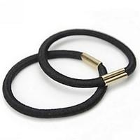 Korean High Elastic Black Rubber Hairbands Hair Ties