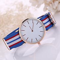 korean style fabric band white case analog quartz watch jewelry for me ...