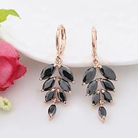 Korean Version Gold Plated Copper Pierced Drop Earrings 1 pair