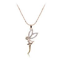 korean fashion drill cherub pendant alloy necklace