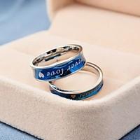 Korean Style Forever Love Titanium Steel Couple Rings Promis rings for couples