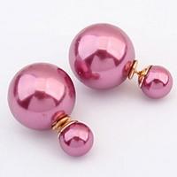 Korean Style Fashion Adorable Simple Style Elegant Double Pearl Earrings Women\'s Daily Gift Jewelry