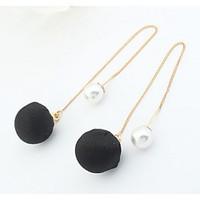 Korean Style Fashion Simple Pearl Ball Earrings Women\'s Casual Drop Earrings Movie Jewelry