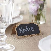 kraft place cards with chalkboard 10 pack