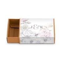 kraft drawer style favour box with floral dreams wrap