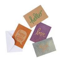 Kraft and Glitter Cards and Envelopes 20 Pack