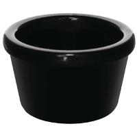 Kristallon Melamine Plain Ramekins Black 63mm Pack of 12