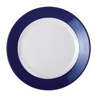 kristallon gala colour rim melamine plate blue 230mm pack of 6