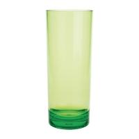 kristallon polycarbonate hi ball glasses green 360ml pack of 6