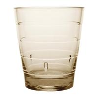 kristallon polycarbonate ringed tumbler tan 285ml pack of 6