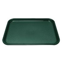 kristallon plastic fast food tray green medium