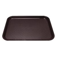 kristallon plastic fast food tray brown large