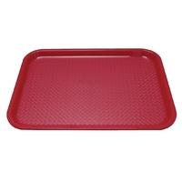 kristallon plastic fast food tray red large