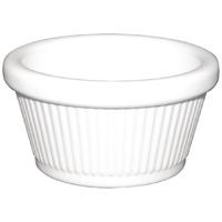 Kristallon Melamine Fluted Ramekins White 76mm Pack of 12