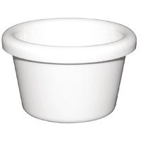 Kristallon Melamine Plain Ramekins White 63mm Pack of 12