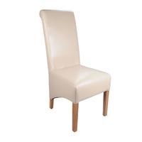 Krista Bonded Leather Dining Chair Ivory