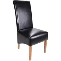 Krista Bonded Leather Dining Chair Black