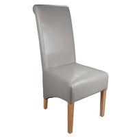 krista bonded leather chair grey