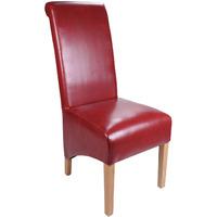 Krista Bonded Leather Dining Chair Burgundy