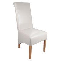 Krista Bonded Leather Chair White