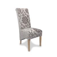 Krista Baroque Fabric Roll Back Dining Chairs