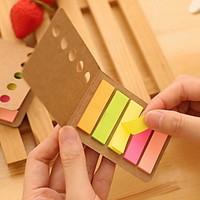 Kraft Paper Cover Colorful Stripe Self-Stick Notes(1 PCS)