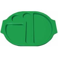 Kristallon DL128 Food Compartment Trays, Green (Pack of 10)