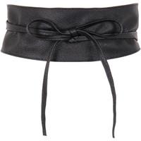 Krisp Tie \'Round PU Leather Waist Cinch Belt women\'s Belt in black