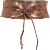 Krisp Tie \'Round PU Leather Waist Cinch Belt women\'s Belt in brown