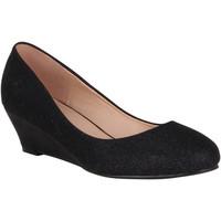 Krisp Glitter Wedge Pumps women\'s Court Shoes in black