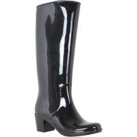Krisp Womens Wellington Boots With Heels women\'s Wellington Boots in black