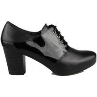 kroc botin elegante cordones womens low ankle boots in black