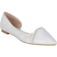 Krisp Pointed Sparkling Bridal Flats women\'s Shoes (Pumps / Ballerinas) in Silver