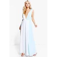 Krissy Wrap Maxi Dress - blue